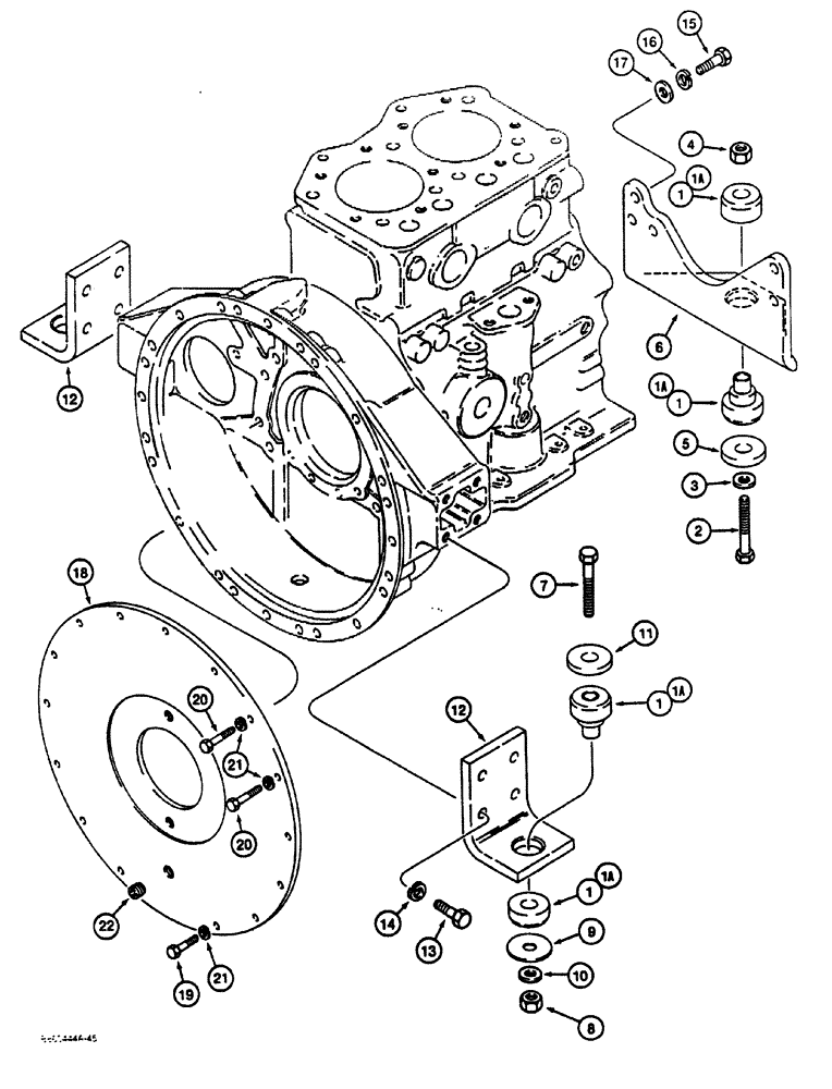 Схема запчастей Case CASE - (2-10) - ENGINE MOUNTING (02) - ENGINE