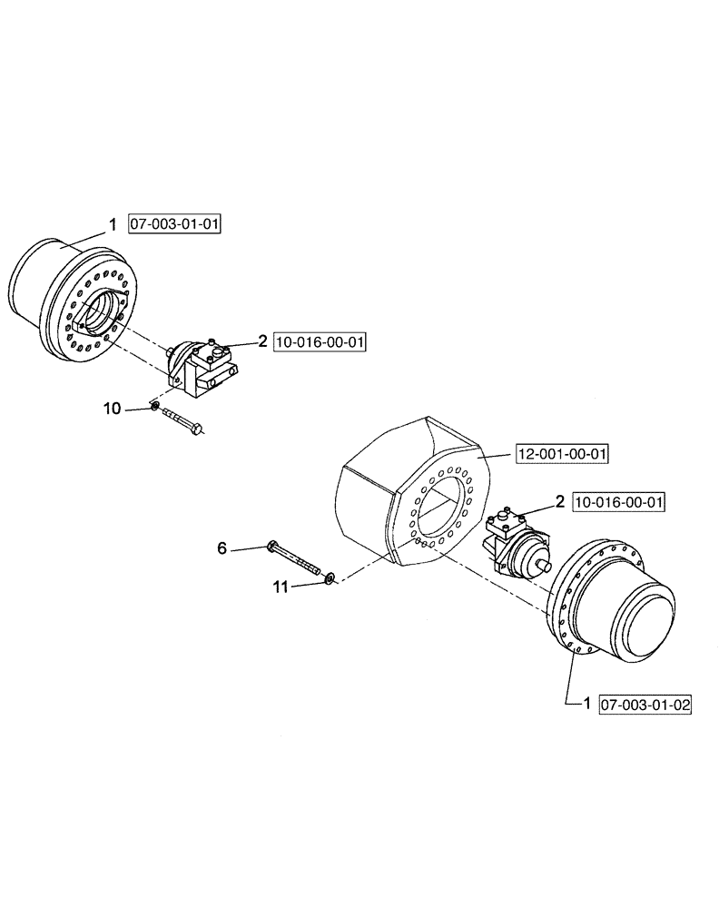 Схема запчастей Case SR15 - (07-002-00[02]) - TRANSMISSION - REAR (06) - POWER TRAIN