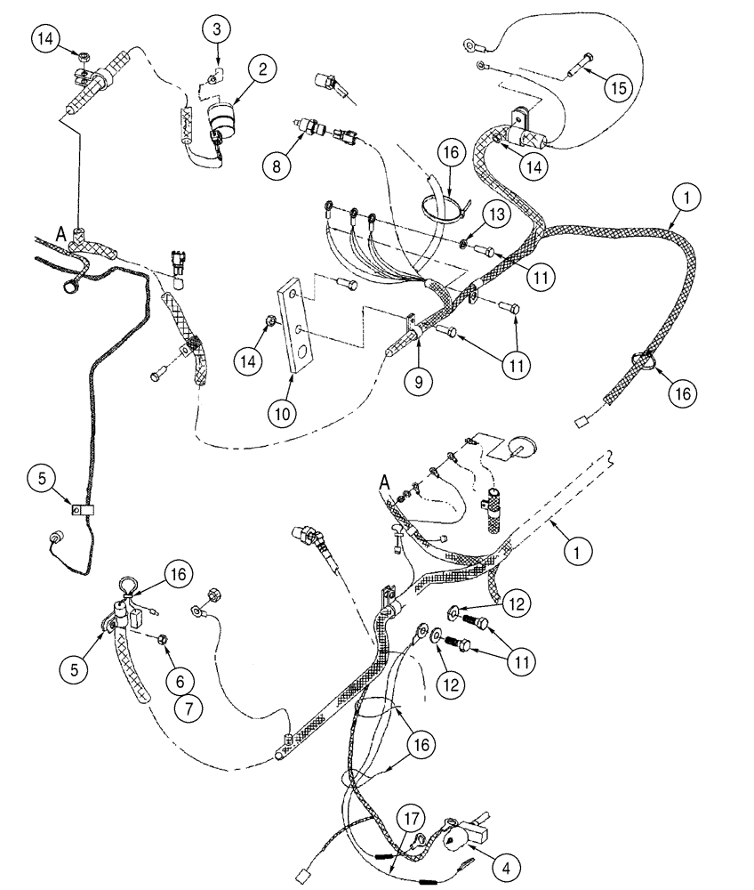 Схема запчастей Case 921C - (04-15) - HARNESS, REAR (04) - ELECTRICAL SYSTEMS