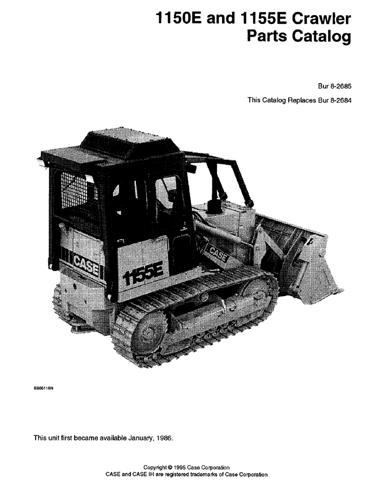 Схема запчастей Case 1150E - (1-01) - 1150E AND 1155E CRAWLER (00) - PICTORIAL INDEX