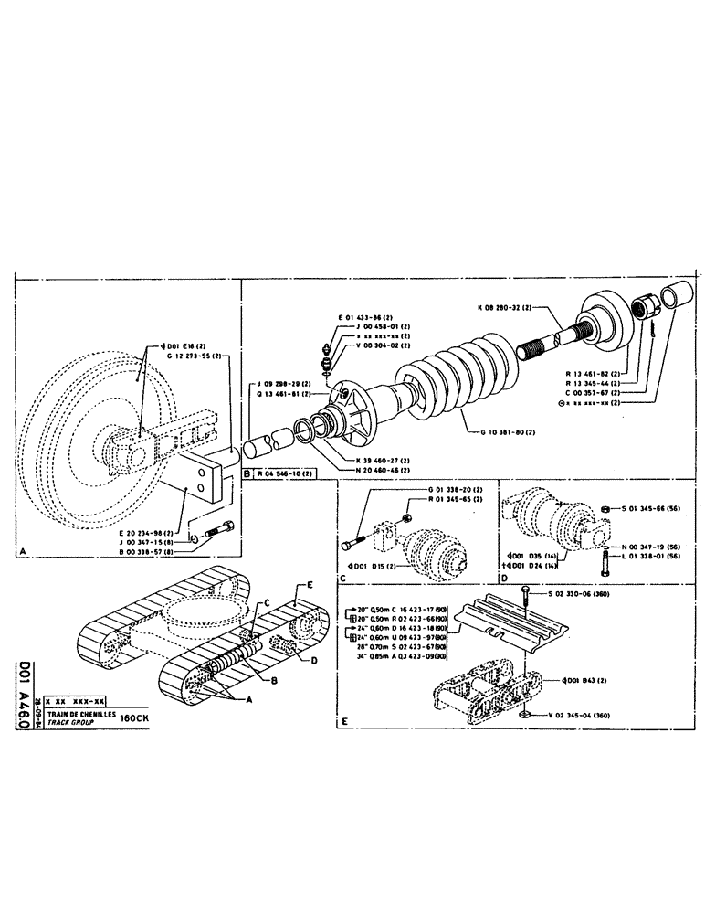 Схема запчастей Case 160CK - (085) - TRACK GROUP (04) - UNDERCARRIAGE
