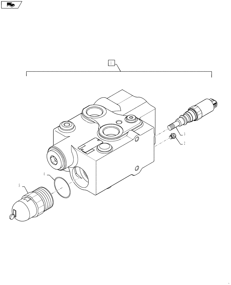 Схема запчастей Case 521F - (35.701.02[01]) - RIDE CONTROL VALVE ASSEMBLY (35) - HYDRAULIC SYSTEMS