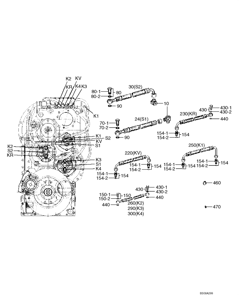 Схема запчастей Case 1221E - (06-21[01]) - TRANSMISSION - LUBRICATION LINES (11LH-01100) (20) (06) - POWER TRAIN