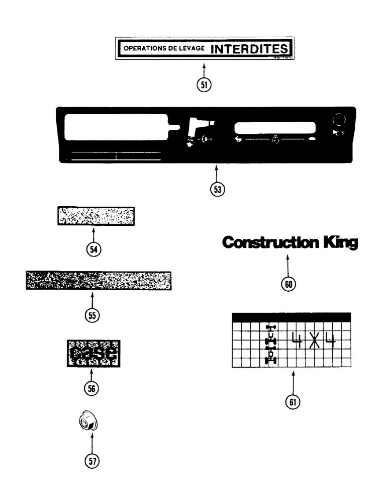 Схема запчастей Case 580SK - (9-266) - DECALS (09) - CHASSIS/ATTACHMENTS