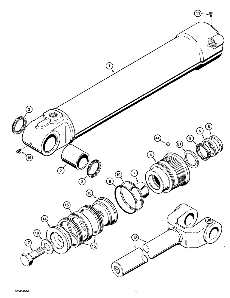 Схема запчастей Case W36 - (8-410) - G100744 AND G109987 LIFT CYLINDERS (08) - HYDRAULICS