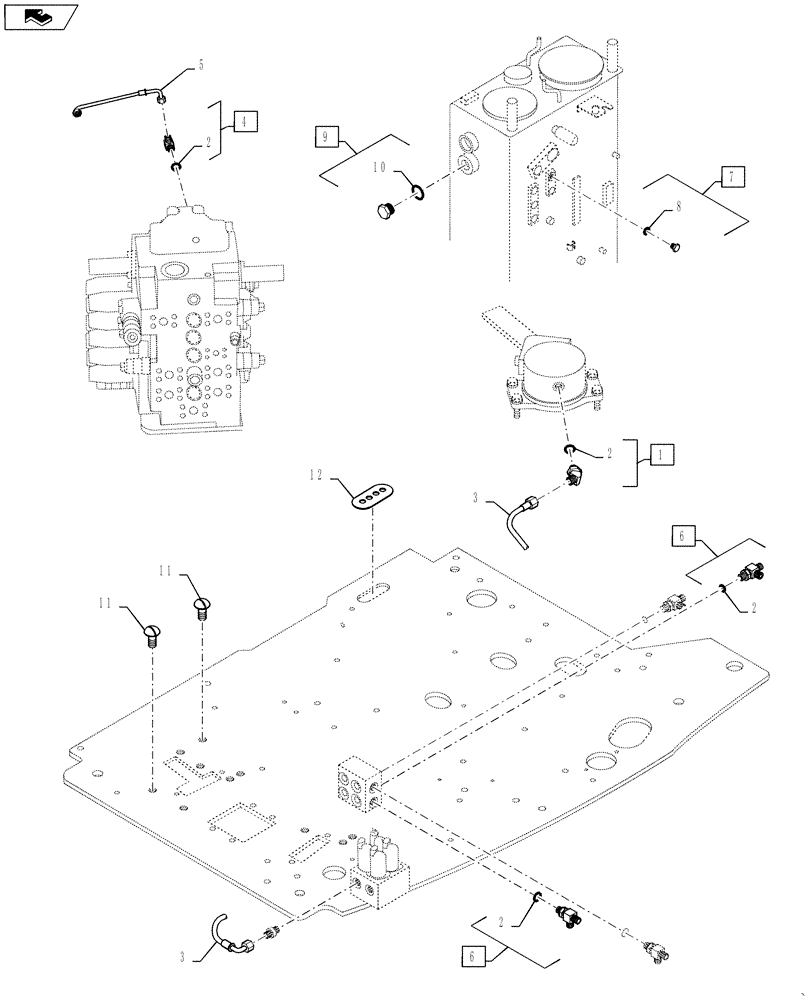 Схема запчастей Case CX145C SR - (35.310.AA[04]) - PLUG - SB DOUBLE (OFFSET) (35) - HYDRAULIC SYSTEMS