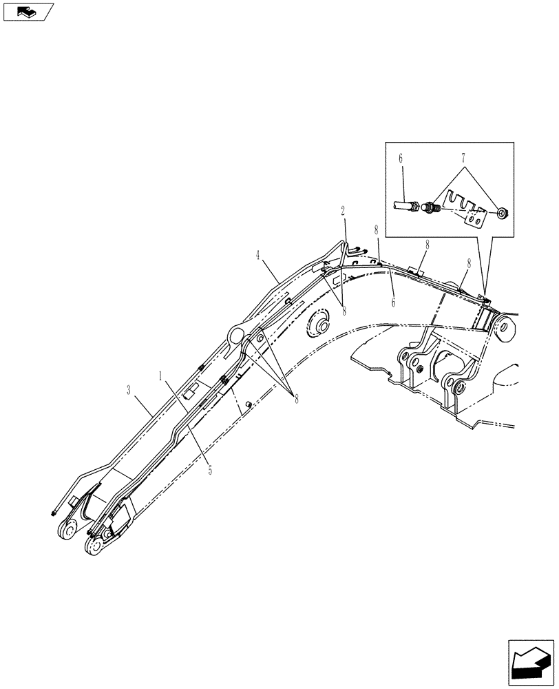 Схема запчастей Case CX145C SR - (35.736.AC[04]) - SECOND OPTION LINE (35) - HYDRAULIC SYSTEMS