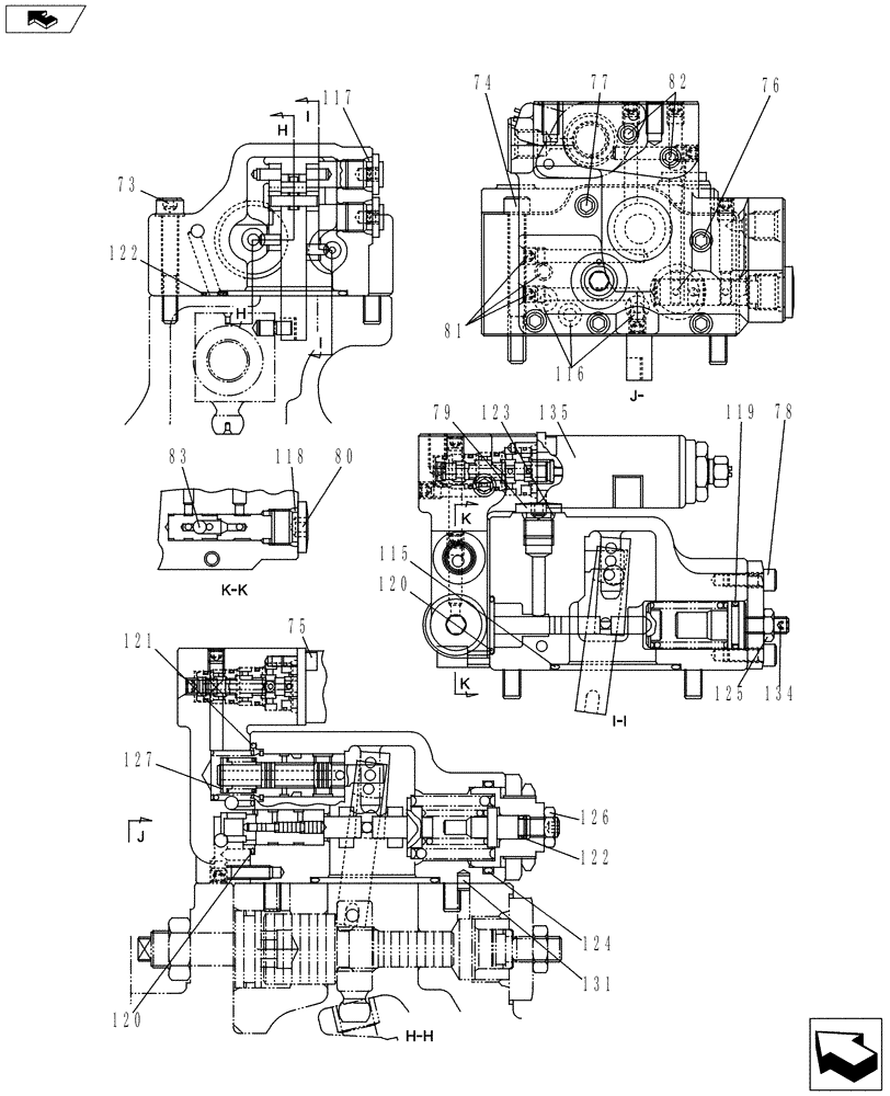 Схема запчастей Case CX145C SR - (35.106.AD[06]) - HYDRAULIC PUMP - PTO (35) - HYDRAULIC SYSTEMS