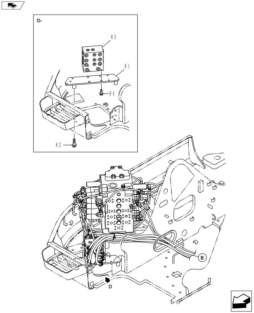 Схема запчастей Case CX145C SR - (35.357.AK[03]) - PILOT CONTROL LINE (35) - HYDRAULIC SYSTEMS