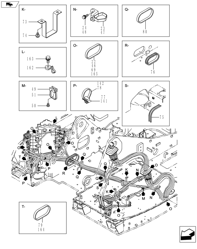 Схема запчастей Case CX145C SR - (35.357.AK[08]) - PILOT CONTROL LINE (35) - HYDRAULIC SYSTEMS