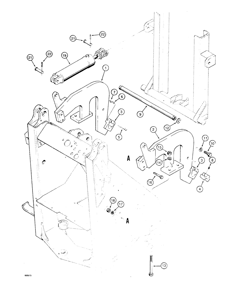 Схема запчастей Case W4 - (178) - FORKLIFT MOUNTING FRAME (09) - CHASSIS/ATTACHMENTS
