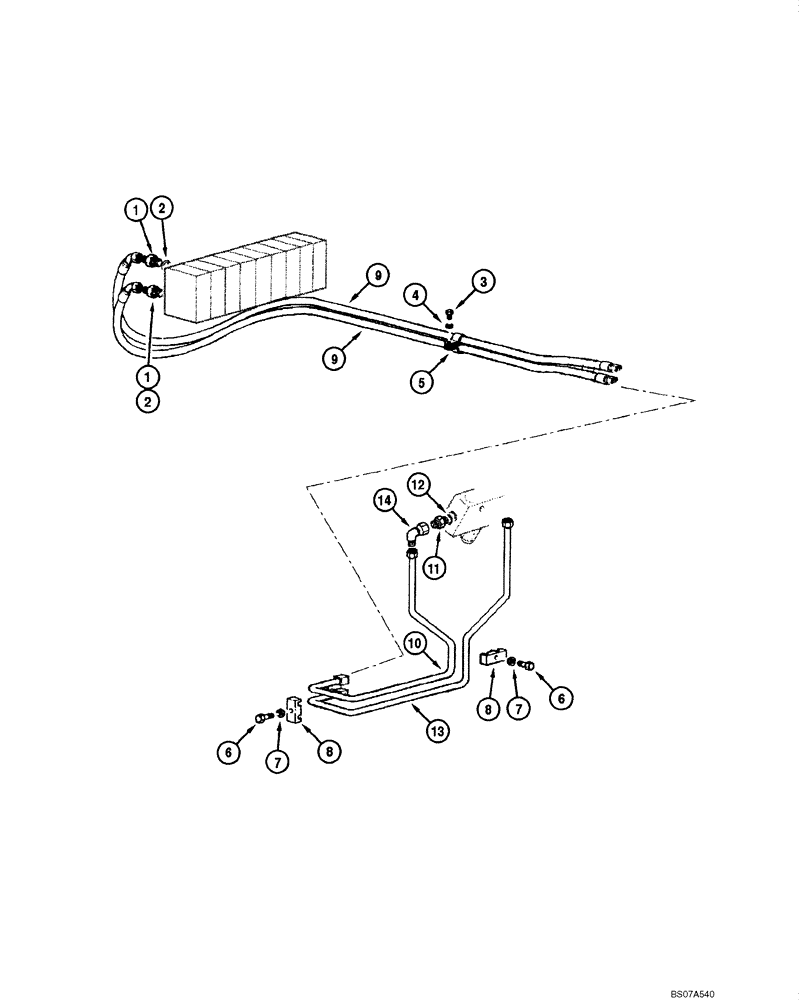 Схема запчастей Case 845 DHP - (08.26[00]) - RIPPER HYDRAULICS CIRCUIT (08) - HYDRAULICS