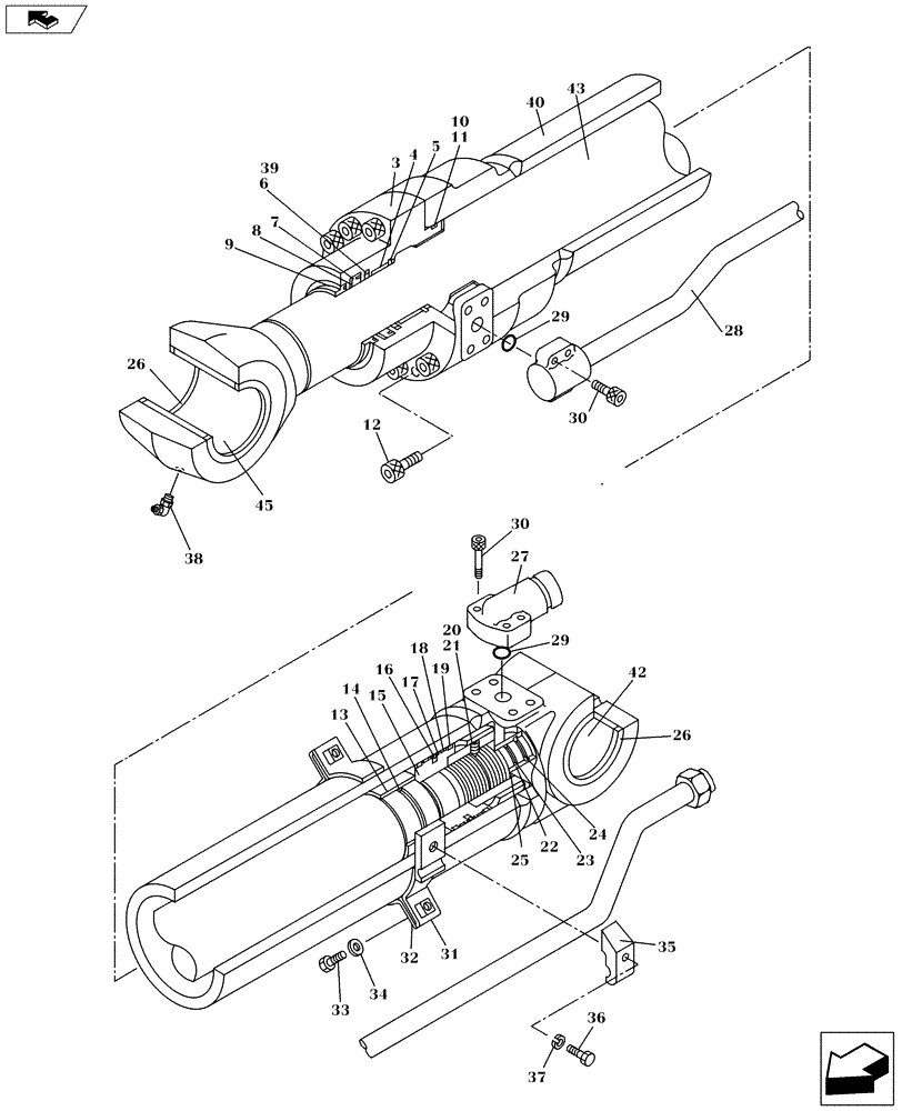 Схема запчастей Case CX145C SR - (35.737.AA[01]) - DIPPER CYLINDER - KYB (35) - HYDRAULIC SYSTEMS