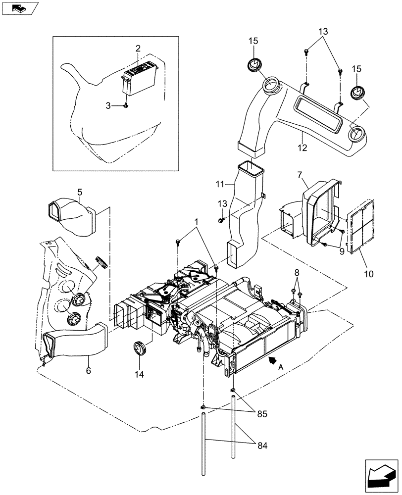 Схема запчастей Case CX145C SR - (50.200.AA[02]) - AIR CONDITIONER (50) - CAB CLIMATE CONTROL