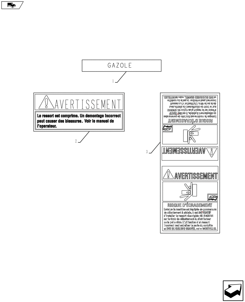 Схема запчастей Case 580SN - (90.108.10) - VAR - 423056, X47086X - DECALS (90) - PLATFORM, CAB, BODYWORK AND DECALS