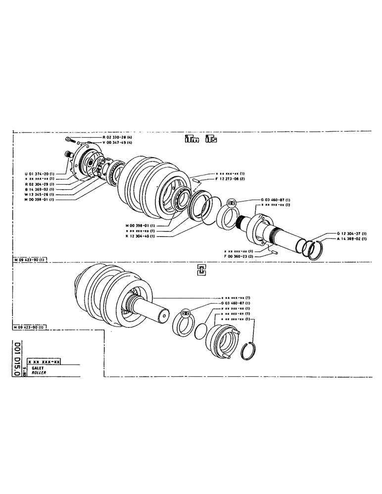 Схема запчастей Case 160CK - (089) - ROLLER (04) - UNDERCARRIAGE