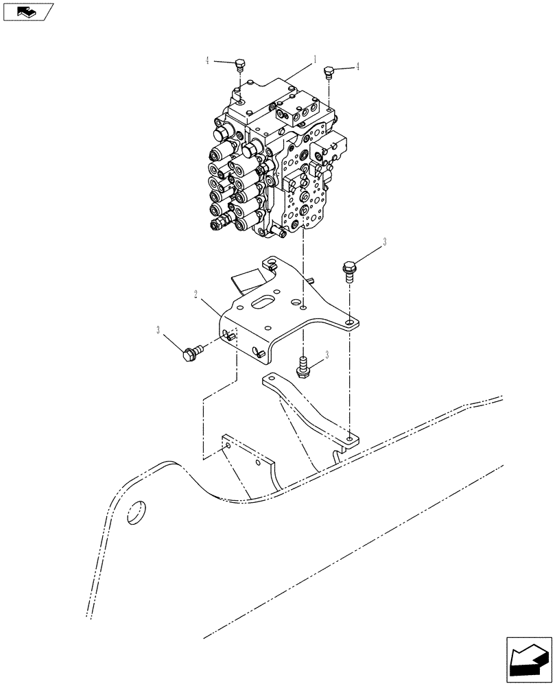 Схема запчастей Case CX130C - (35.359.AB[01]) - DIRECTIONAL CONTROL VALVE (35) - HYDRAULIC SYSTEMS