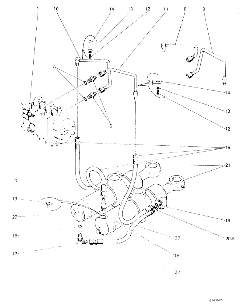 Схема запчастей Case 580F - (186) - BACKHOE HYDRAULIC SWING CYLINDERS (35) - HYDRAULIC SYSTEMS