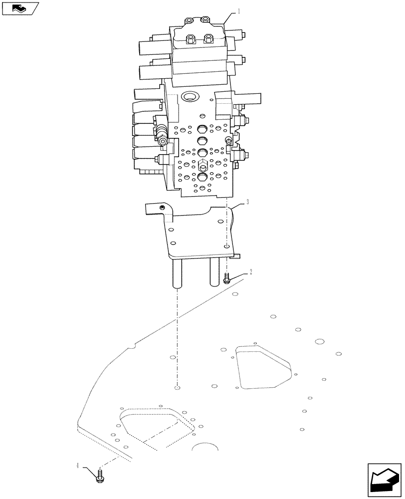 Схема запчастей Case CX145C SR - (35.359.AB[07]) - DIRECTIONAL CONTROL VALVE - MBX1 GPX1 (OFFSET) (35) - HYDRAULIC SYSTEMS