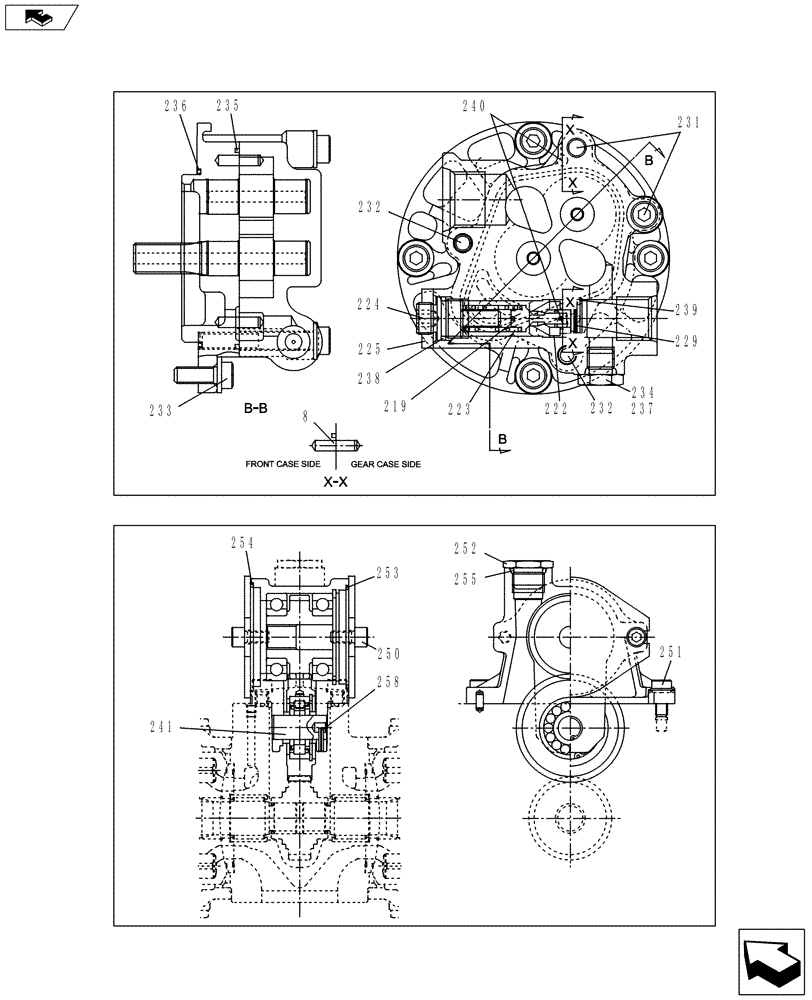 Схема запчастей Case CX145C SR - (35.106.AD[10]) - HYDRAULIC PUMP - PTO (35) - HYDRAULIC SYSTEMS