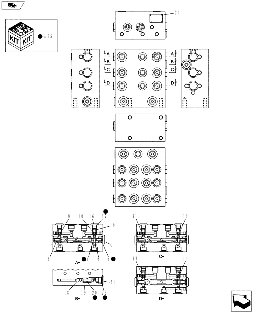 Схема запчастей Case CX145C SR - (35.350.AF) - CUSHION VALVE (35) - HYDRAULIC SYSTEMS