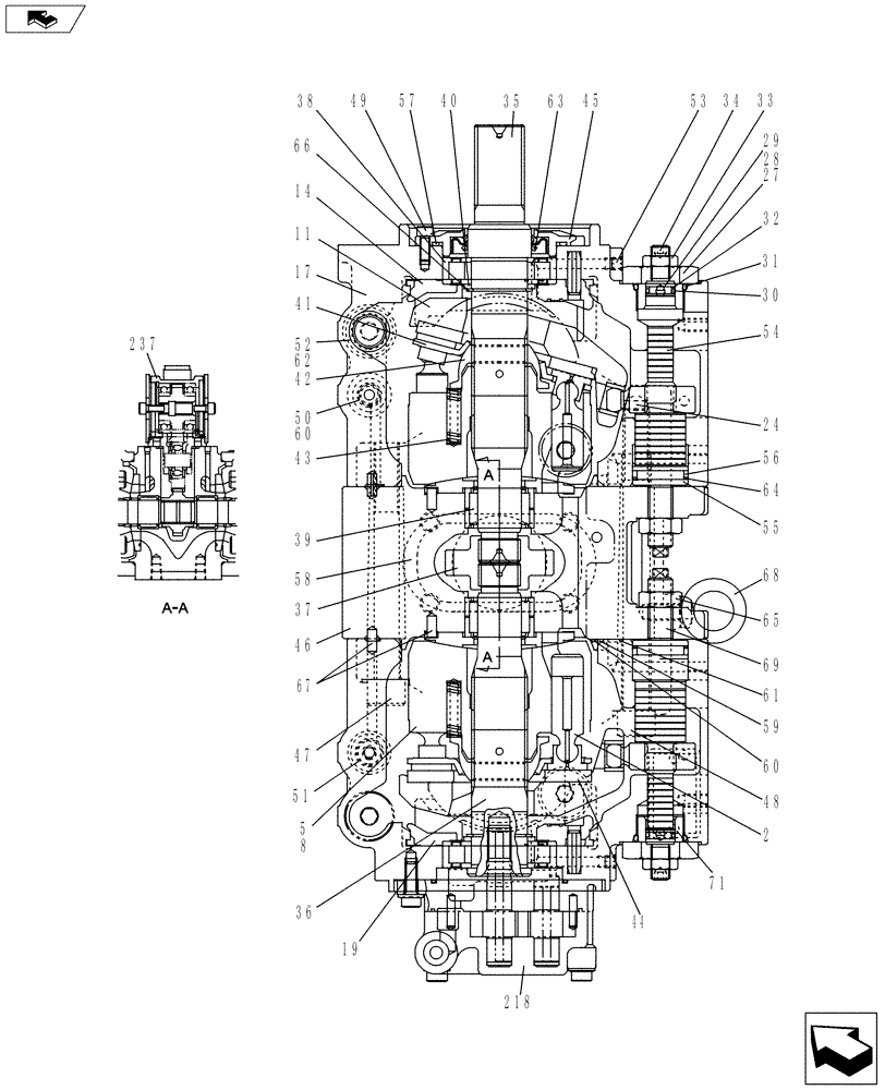 Схема запчастей Case CX145C SR - (35.106.AD[08]) - HYDRAULIC PUMP - PTO (35) - HYDRAULIC SYSTEMS