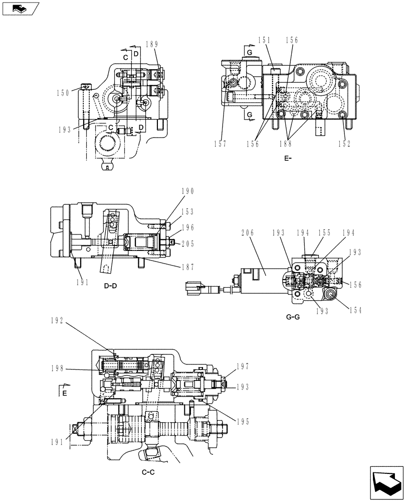 Схема запчастей Case CX145C SR - (35.106.AD[07]) - HYDRAULIC PUMP - PTO (35) - HYDRAULIC SYSTEMS