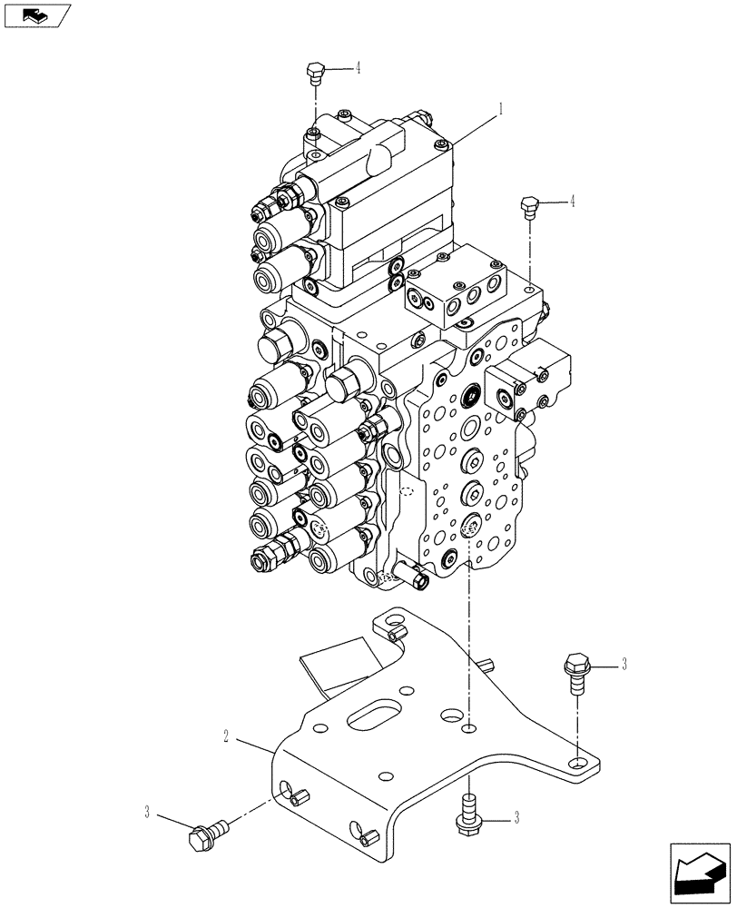 Схема запчастей Case CX130C - (35.359.AB[02]) - DIRECTIONAL CONTROL VALVE (35) - HYDRAULIC SYSTEMS