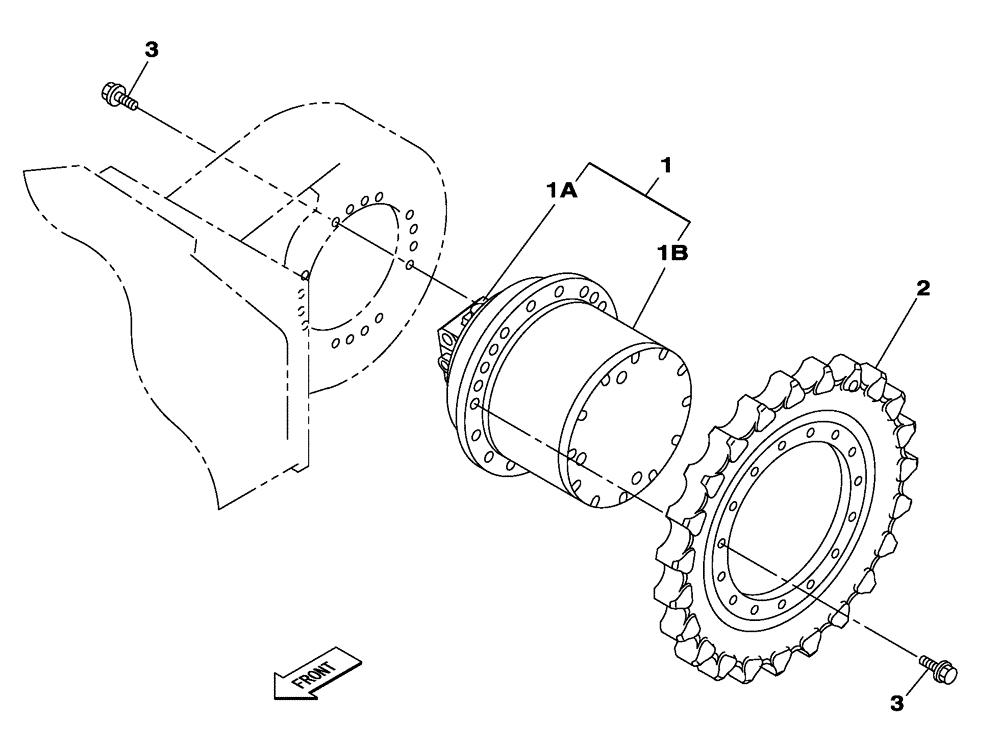 Схема запчастей Case CX130C - (35.353.AG) - TRAVEL MOTOR & REDUCTION GEAR (35) - HYDRAULIC SYSTEMS