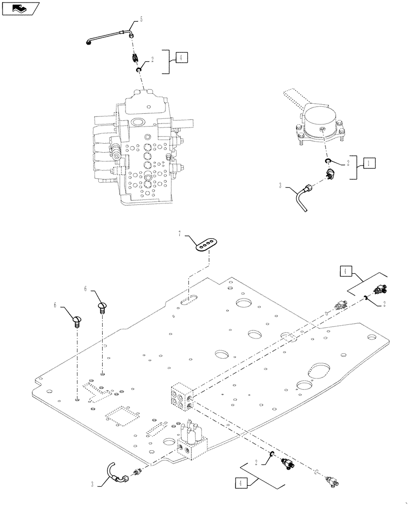 Схема запчастей Case CX145C SR - (35.310.AA[03]) - PLUG - SB SINGLE (OFFSET) (35) - HYDRAULIC SYSTEMS