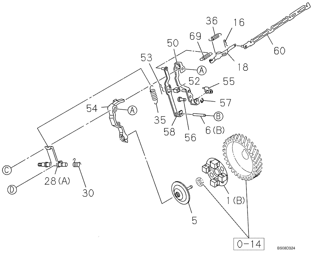Схема запчастей Case CX80 - (02-28) - ENGINE FLYWHEEL HOUSING (02) - ENGINE