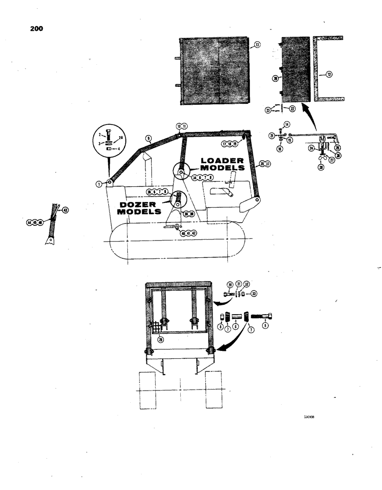 Схема запчастей Case 850 - (200) - ROLL-OVER PROTECTION STRUCTURE (05) - UPPERSTRUCTURE CHASSIS
