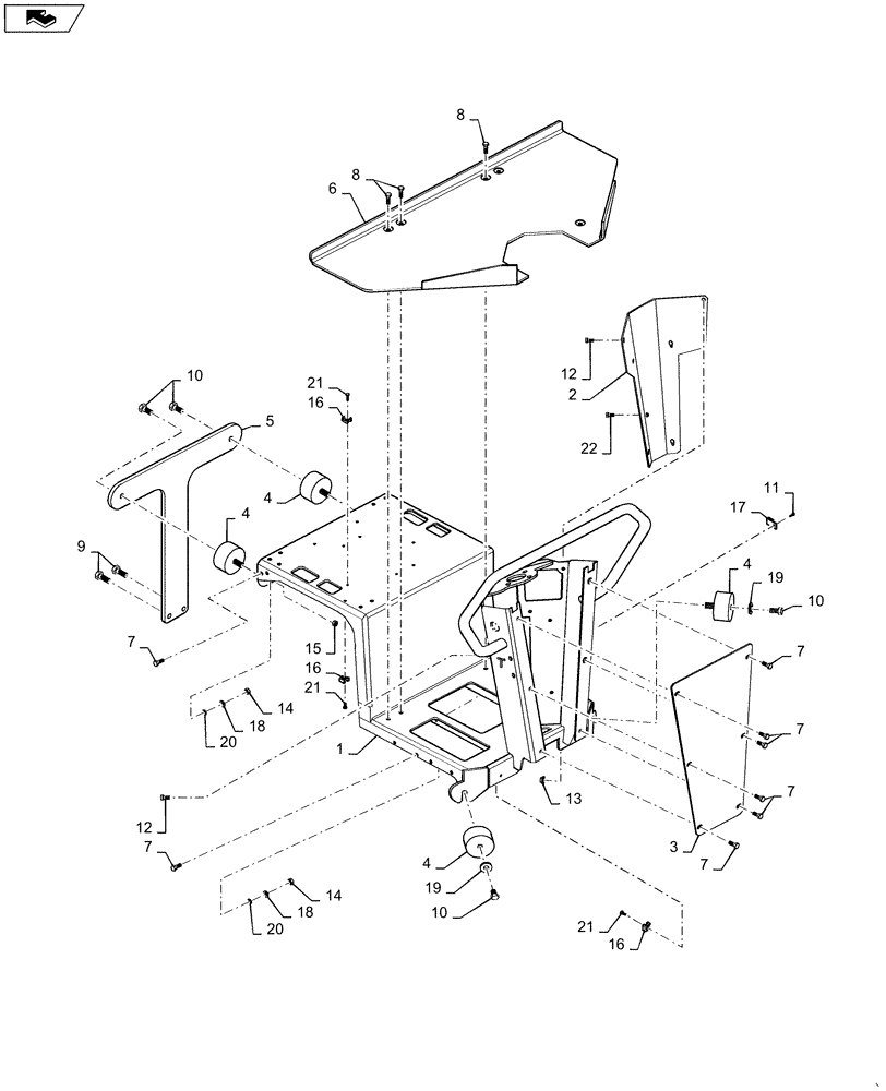 Схема запчастей Case DV26 - (90.110.AP[01]) - PLATFORM OPERATORS - BSN NFNTU0427 (90) - PLATFORM, CAB, BODYWORK AND DECALS
