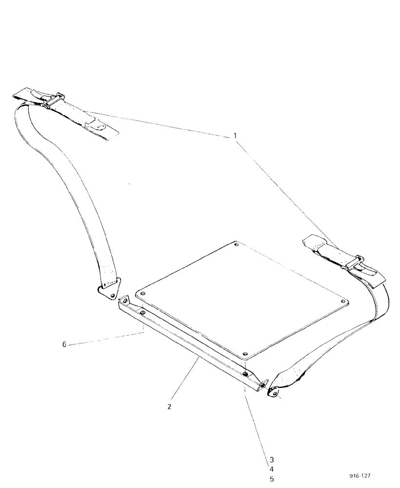 Схема запчастей Case 580F - (352) - SEAT BELT (90) - PLATFORM, CAB, BODYWORK AND DECALS