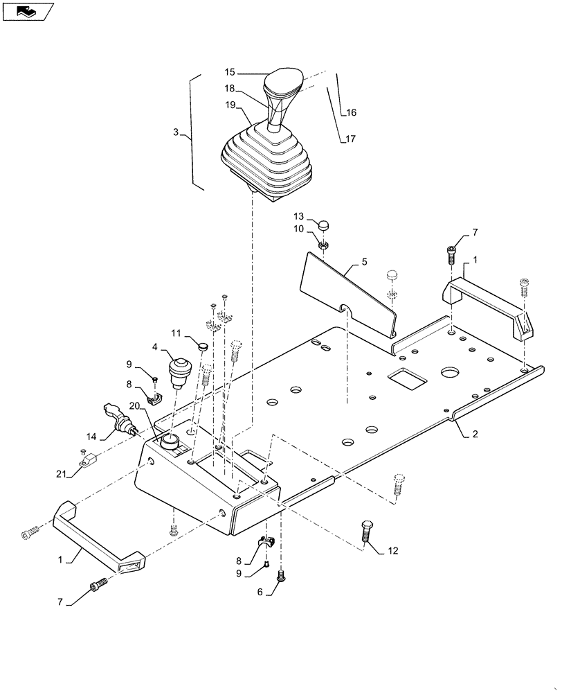 Схема запчастей Case DV36 - (55.035.AG[02]) - CONTROL LEVER, RIGHT SIDE - BSN NFNTV0040 (55) - ELECTRICAL SYSTEMS