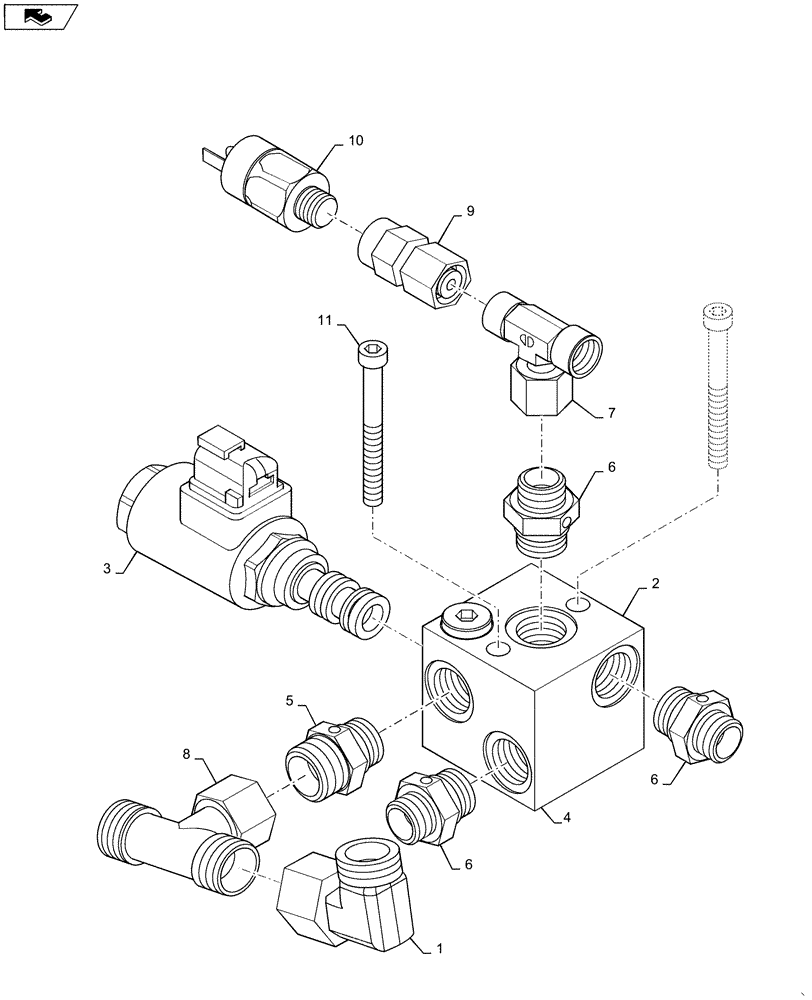 Схема запчастей Case DV26 - (33.202.BT[01]) - BRAKE VALVE ASSEMBLY (33) - BRAKES & CONTROLS