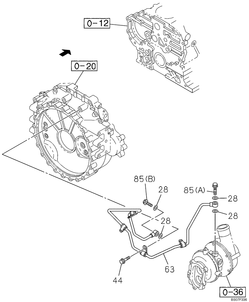 Схема запчастей Case CX210BLR - (02-32) - OIL CIRCUIT (02) - ENGINE