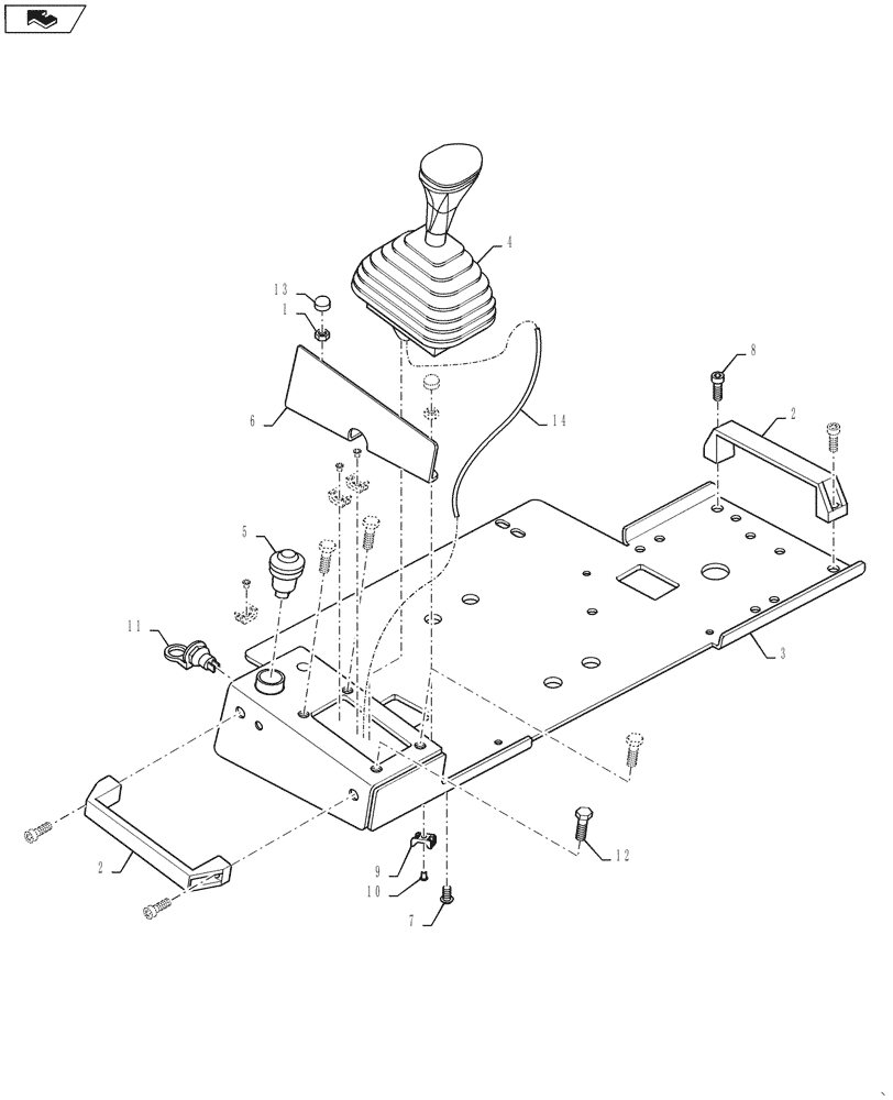 Схема запчастей Case DV26 - (55.035.AG[01]) - CONTROL LEVER, RIGHT SIDE - BSN NFNTU0427 (55) - ELECTRICAL SYSTEMS