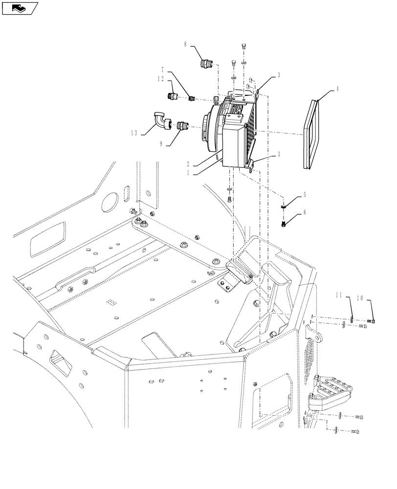 Схема запчастей Case DV26 - (35.300.AB[01]) - HYDRAULIC OIL COOLER (35) - HYDRAULIC SYSTEMS