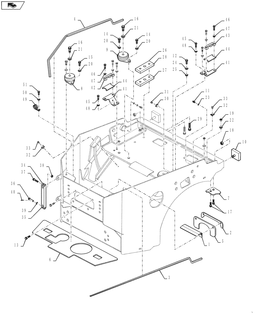 Схема запчастей Case DV26CC - (39.100.AY[01]) - FRAME, FRONT - BSN NFNTU0427 (39) - FRAMES AND BALLASTING