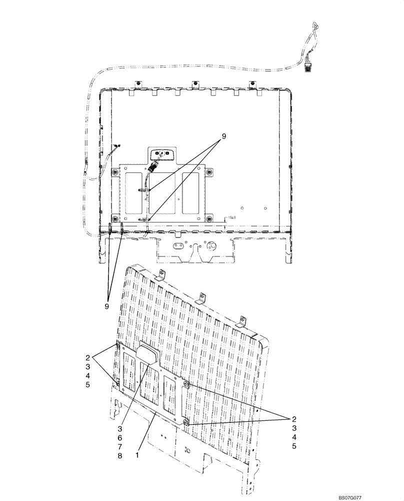 Схема запчастей Case 621E - (04-27) - LICENSE PLATE LIGHT (04) - ELECTRICAL SYSTEMS