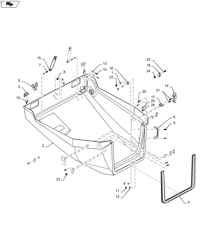 Схема запчастей Case DV36 - (90.100.BJ[02]) - ENGINE HOOD (90) - PLATFORM, CAB, BODYWORK AND DECALS