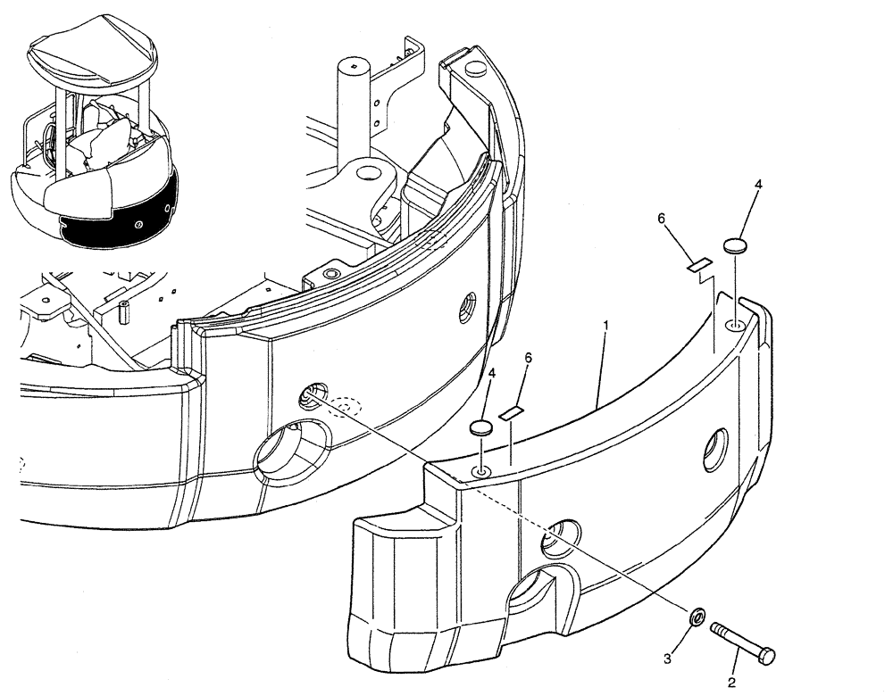 Схема запчастей Case CX27B PV13 - (05-001) - COUNTERWEIGHT INSTAL (GAIN) OPTIONAL PARTS