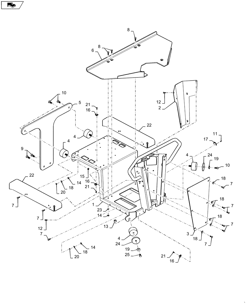 Схема запчастей Case DV36 - (90.110.AP[02]) - PLATFORM, OPERATORS - BSN NFNTV0040 (90) - PLATFORM, CAB, BODYWORK AND DECALS
