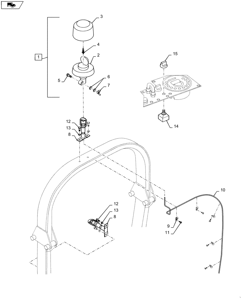 Схема запчастей Case DV26 - (55.404.AC[02]) - ROTATING BEACON (55) - ELECTRICAL SYSTEMS