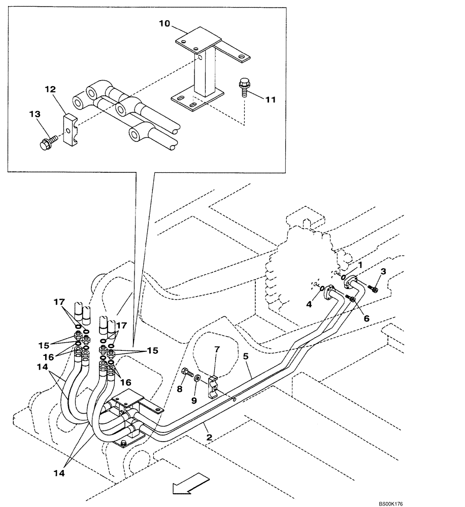Схема запчастей Case CX210 - (08-10) - HYDRAULICS - BOOM (08) - HYDRAULICS