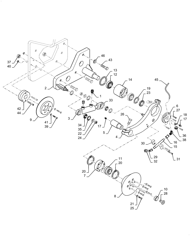 Схема запчастей Case DV45CC - (64.106.AJ[01]) - CUTTING EDGE (64) - CHOPPING