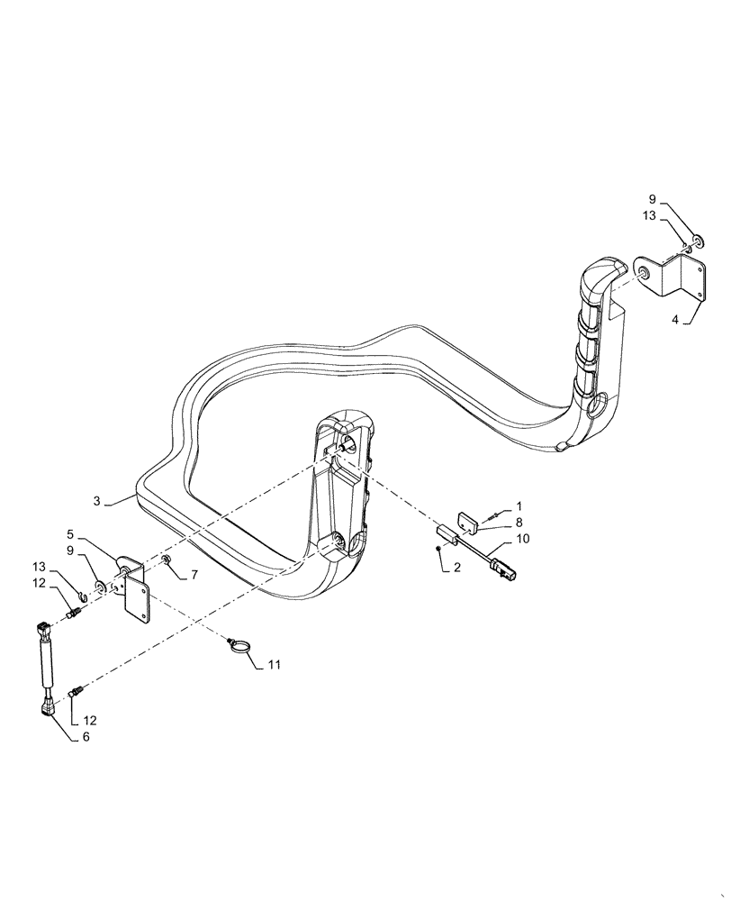 Схема запчастей Case TR320 - (90.151.AD) - LAP BAR (ALL CASE) (90) - PLATFORM, CAB, BODYWORK AND DECALS