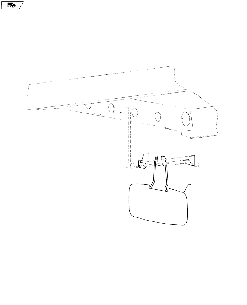 Схема запчастей Case 570NXT - (90.151.AE) - SUN VISOR (90) - PLATFORM, CAB, BODYWORK AND DECALS