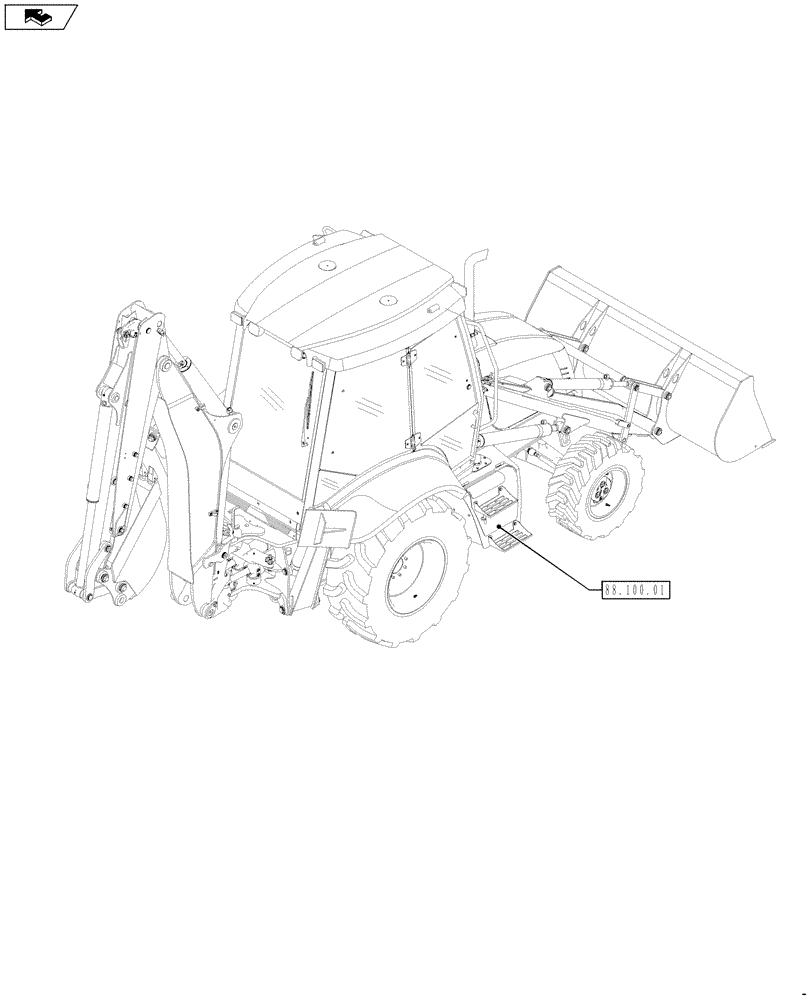 Схема запчастей Case 590SN - (00.000.88) - PICTORIAL INDEX - ACCESSORIES (00) - GENERAL & PICTORIAL INDEX